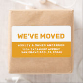 引っ越しましたメルローイエローホワイトの新しいアドレス ラベル (インサイチュ)