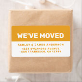 引っ越しましたメルローイエローホワイトの新しいアドレス ラベル (インサイチュ)