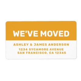 引っ越しましたメルローイエローホワイトの新しいアドレス ラベル