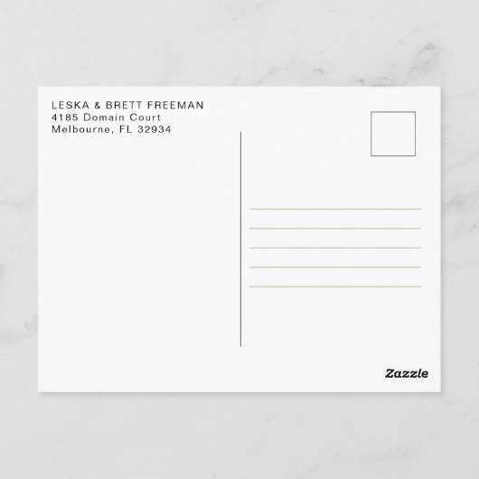 引っ越しましたメールボックスの移動告知 ポストカード (裏面)