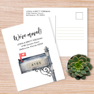 引っ越しましたメールボックスの移動告知 ポストカード