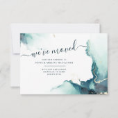 引っ越しましたモダンの新しいアドレスの移動のお知らせ (正面)