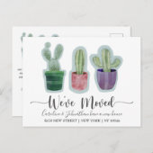 引っ越しましたモダンの発表 案内ポストカード (正面/裏面)