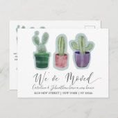 引っ越しましたモダンの発表 案内ポストカード (正面/裏面)