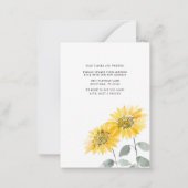 引っ越しましたモダンウォーターコーラーヒマワリ移動 ノートカード (裏面)