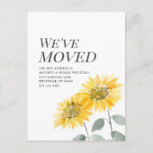 引っ越しましたモダンウォーターコーラーヒマワリ移動 案内ポストカード (正面)