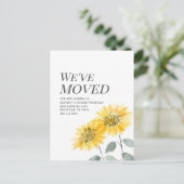 引っ越しましたモダンウォーターコーラーヒマワリ移動 案内ポストカード (スタンド正面)