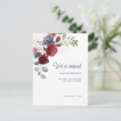 引っ越しましたモダンシックフローラ移動 案内ポストカード (スタンド正面)