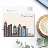 引っ越しましたモダンスカイライン橋の移動 案内ポストカード