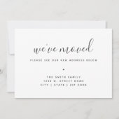 引っ越しましたモダンミニマル書道ニューホーム 案内状 (正面)