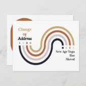 引っ越しましたモダン住所の変更 案内ポストカード (正面/裏面)