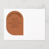 引っ越しましたモダン住所の変更 案内ポストカード (裏面)