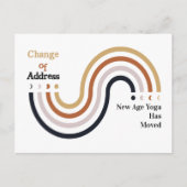 引っ越しましたモダン住所の変更 案内ポストカード (正面)