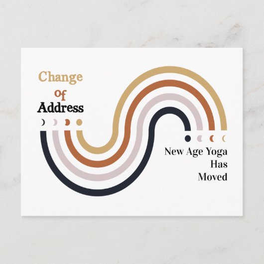 引っ越しましたモダン住所の変更 案内ポストカード (正面)