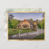 引っ越しましたモダン写真の移動のお知らせ ポストカード (正面/裏面)