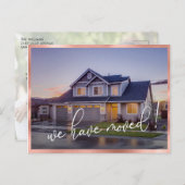 引っ越しましたモダン写真の移動のお知らせ ポストカード (正面/裏面)