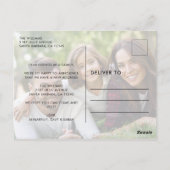 引っ越しましたモダン写真の移動のお知らせ ポストカード (裏面)