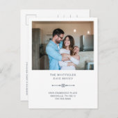 引っ越しましたモダン写真の移動 案内ポストカード (正面/裏面)