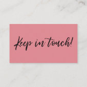 引っ越しましたモダン手書きストロベリーアイスカード 名刺 (裏面)