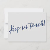 引っ越しましたモダン手書きネイビー 招待状 (裏面)