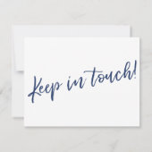 引っ越しましたモダン手書きネイビー 招待状 (裏面)