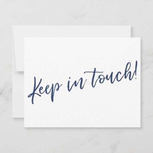 引っ越しましたモダン手書きネイビー 招待状 (裏面)