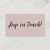 引っ越しましたモダン手書き埃バラカード 名刺 (裏面)