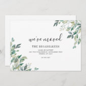 引っ越しましたモダン移動 案内状 (正面/裏面)