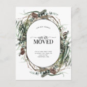 引っ越しましたユーカリほこりっぽい冬 案内ポストカード (正面)