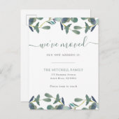 引っ越しましたユーカリプタス | 動きのお知らせ インビテーションポストカード (正面/裏面)