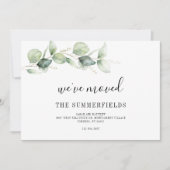 引っ越しましたユーカリ住所移動の変更 案内状 (正面)