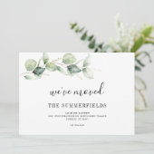 引っ越しましたユーカリ住所移動の変更 案内状 (スタンド正面)