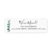 引っ越しましたユーカリ差出人住所 ラベル (正面)