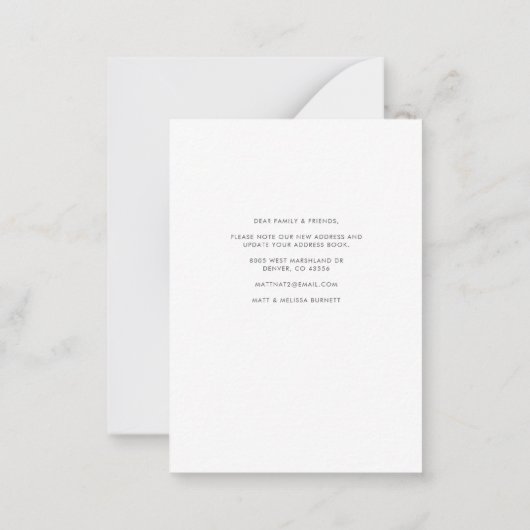 引っ越しましたユーカリ植物移動 ノートカード (裏面)