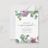 引っ越しましたユーカリ紫の緑の葉の移動 ノートカード (正面)