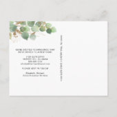 引っ越しましたユーカリ緑の水彩移動 案内ポストカード (裏面)