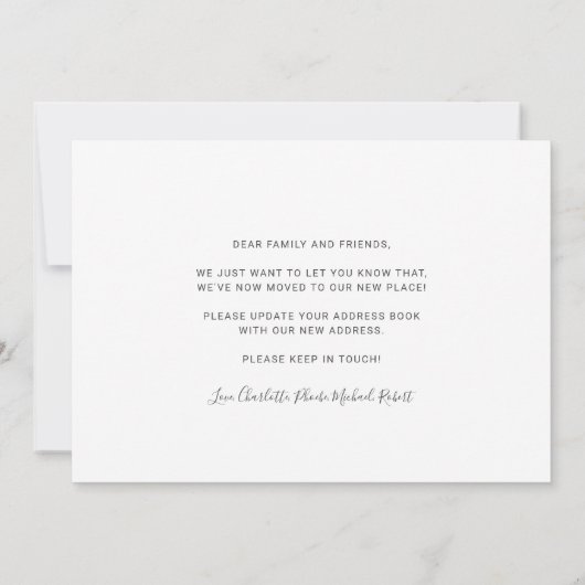 引っ越しましたユーカリ緑ひまわり動く 案内状 (裏面)