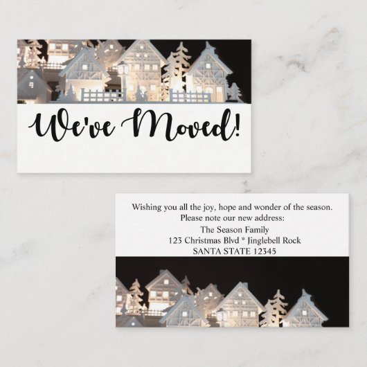 引っ越しましたライトクリスマスハウス エンクロージャーカード (正面/裏面)