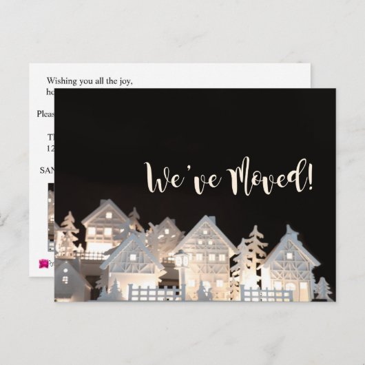 引っ越しましたライトクリスマスハウス ポストカード (正面/裏面)