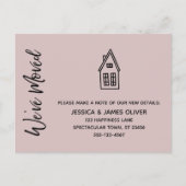 引っ越しましたリッモダントハウススケッチピンク ポストカード (正面)