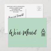 引っ越しましたリッモダントハウススケッチミント ポストカード (正面/裏面)