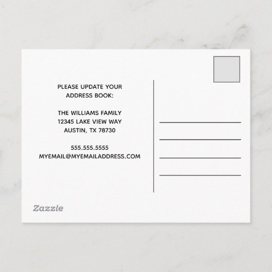 引っ越しましたレイクハウスの住所変更 案内ポストカード (裏面)