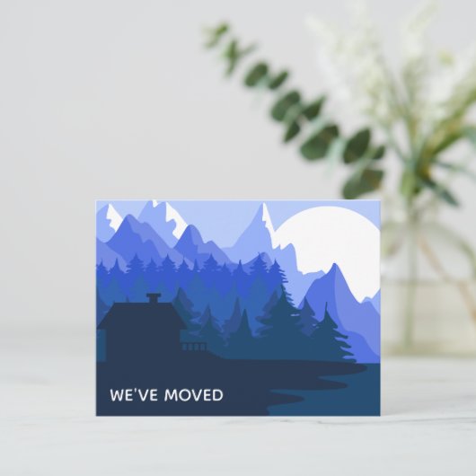 引っ越しましたレイクハウスの住所変更 案内ポストカード (スタンド正面)