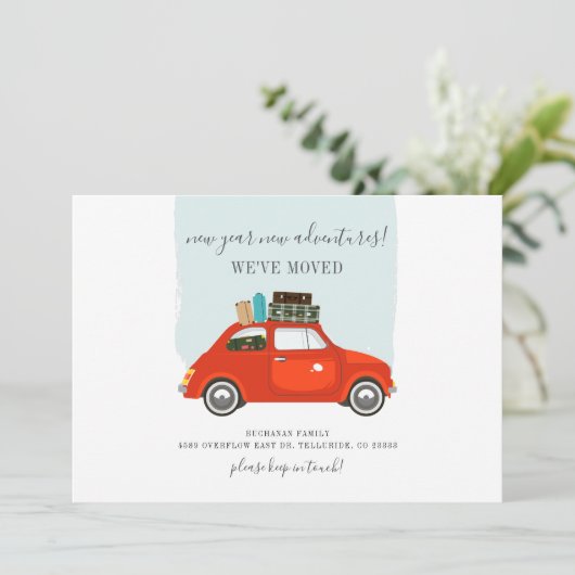 引っ越しましたレッドカー新年の冒険の移動 案内状 (スタンド正面)