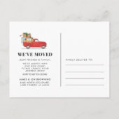 引っ越しましたレッドトラックの新しい住所 案内ポストカード (裏面)