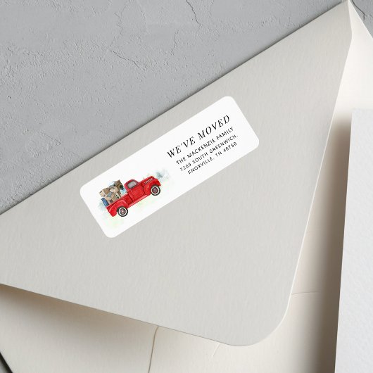 引っ越しましたレッドトラック差出人住所 ラベル