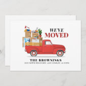 引っ越しましたレッドトラック移動 案内状 (正面/裏面)