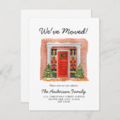 引っ越しましたレッドドアナツクラッカーホリデームービング 案内ポストカード (正面/裏面)