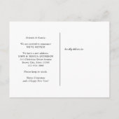 引っ越しましたレッドドアナツクラッカーホリデームービング 案内ポストカード (裏面)