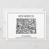 引っ越しましたワイオミング州フローラ曼荼羅 案内状 (正面)